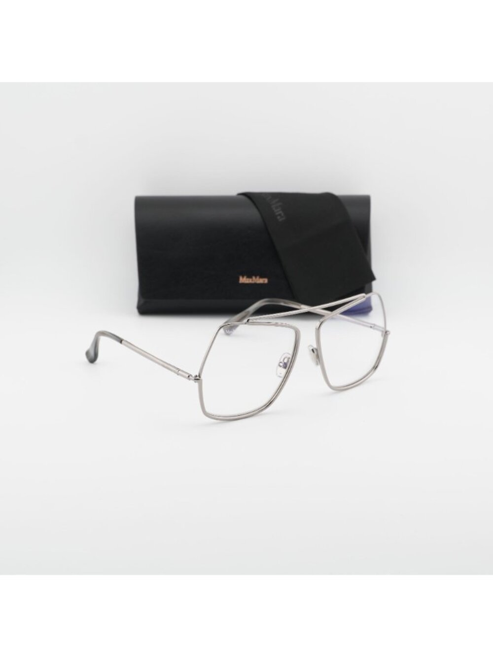 Max Mara MM5118-B 014 Butterfly Eyeglasses 58mm - Silver - Picture 7 of 11